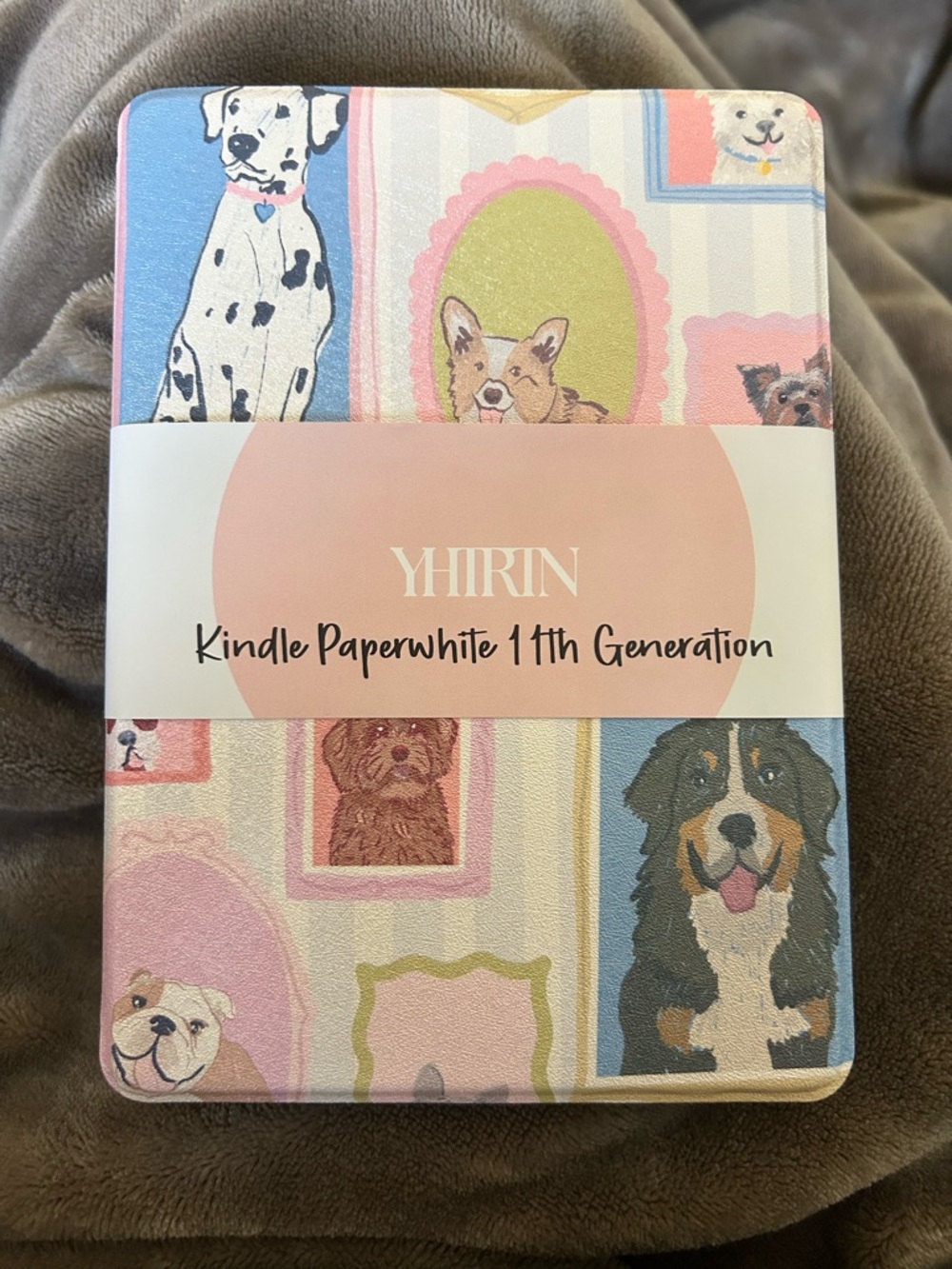 Kindle Paperwhite 11th Gen Protective Case - Pastel Multi Dog Print